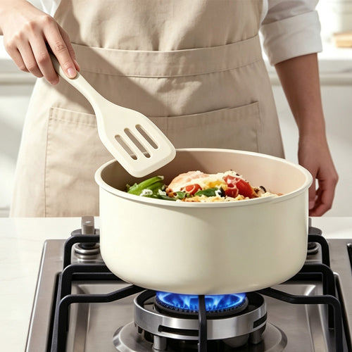 Seotha Stock & Sauce Pot Cooking Spatula and Soup Ladle with Lids Cookware Set