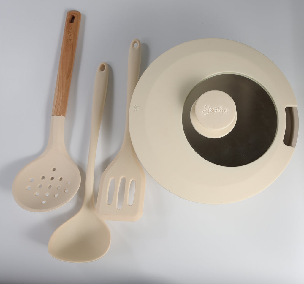 Seotha Stock & Sauce Pot Cooking Spatula and Soup Ladle with Lids Cookware Set